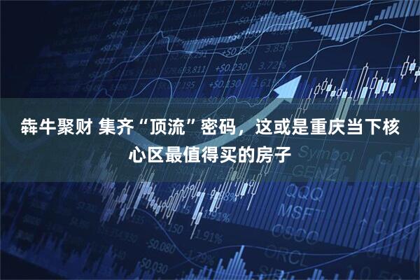 犇牛聚财 集齐“顶流”密码，这或是重庆当下核心区最值得买的房子