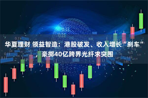 华夏理财 领益智造：港股破发、收入增长“刹车”，豪掷40亿跨界光纤求突围
